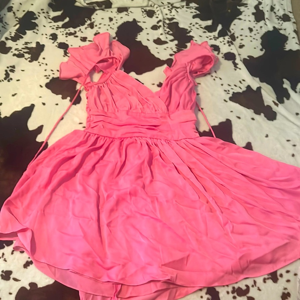 A pink dress